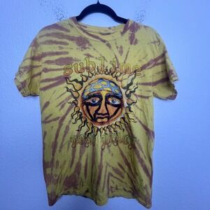 Sublime T Shirt Mens Small Multicolor Graphic Print Sun Face Tie Dye Cotton
